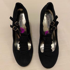 Steve Madden 8.5 black suede strappy dress heels